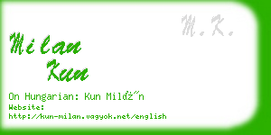 milan kun business card